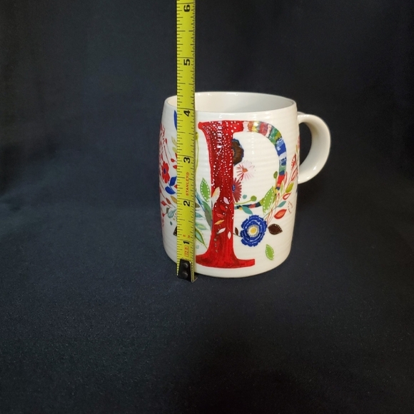 Anthropologie Petal Palette Monogram Letter P Mug - Picture 6 of 7